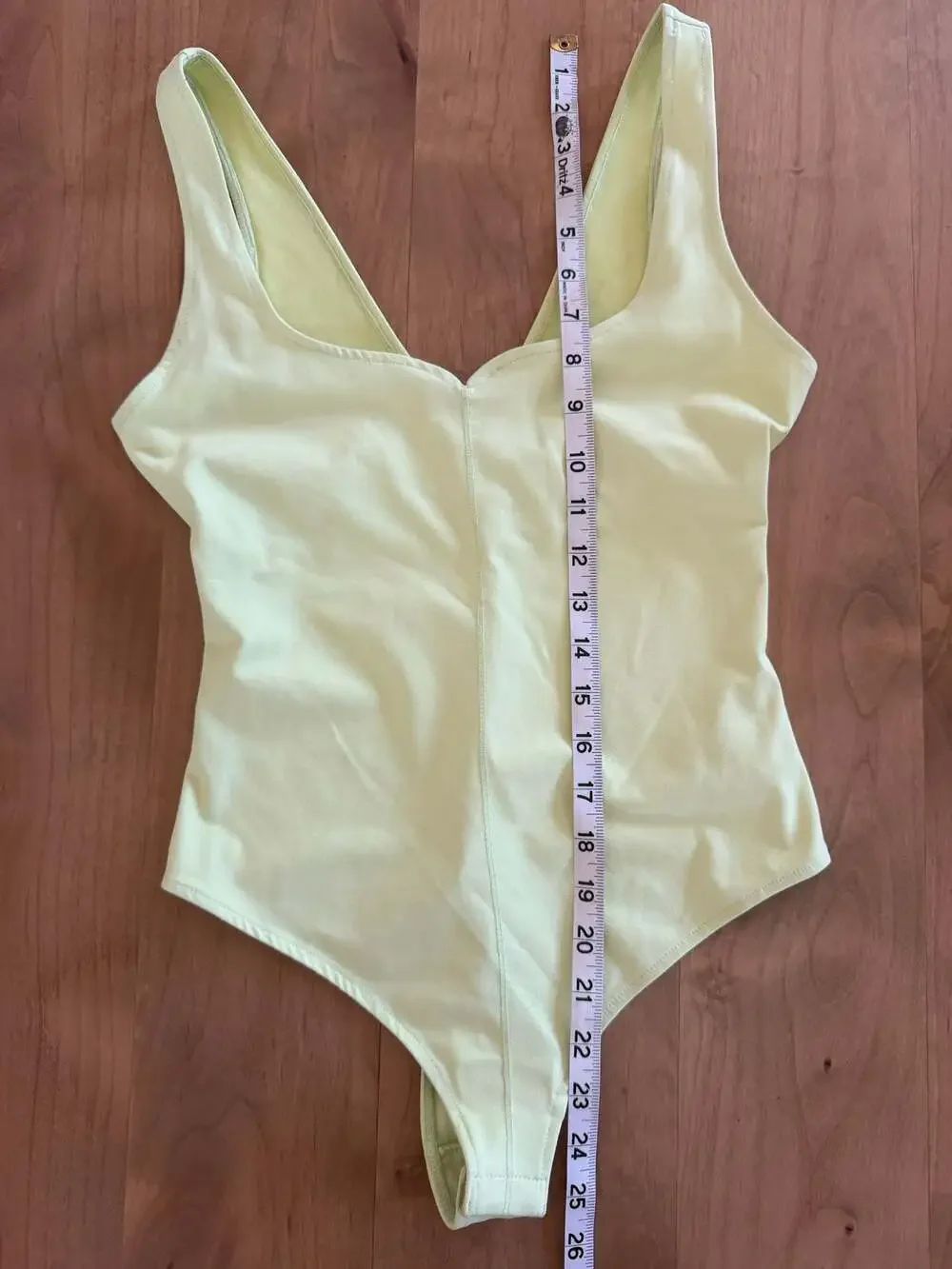 Intimately Free People V-Neck Thong Bodysuit in Lime Green XS